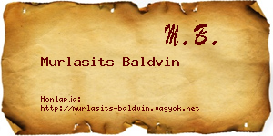 Murlasits Baldvin névjegykártya